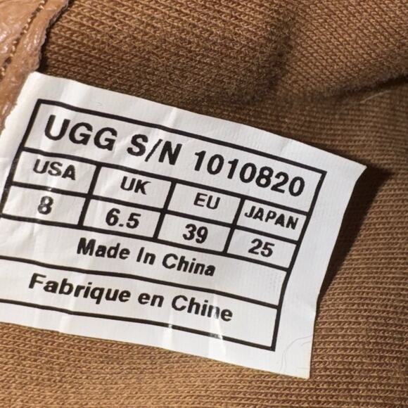 UGG Australia 1010820 Tasman Suede Boots Womens 8M Chestnut Pull On Back Lace - Picture 11 of 13